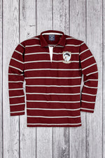 1837 Stripe Long Sleeve Knit Collar Rugby
